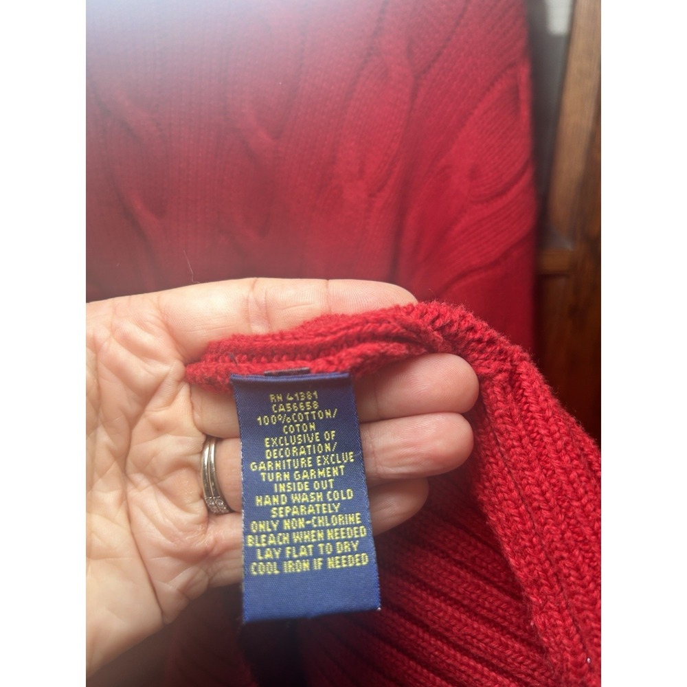 POLO BY RALPH LAUREN PONY MENS RED SWEATER 3XL 100% COTTON BLUE Pony - Picture 6 of 10